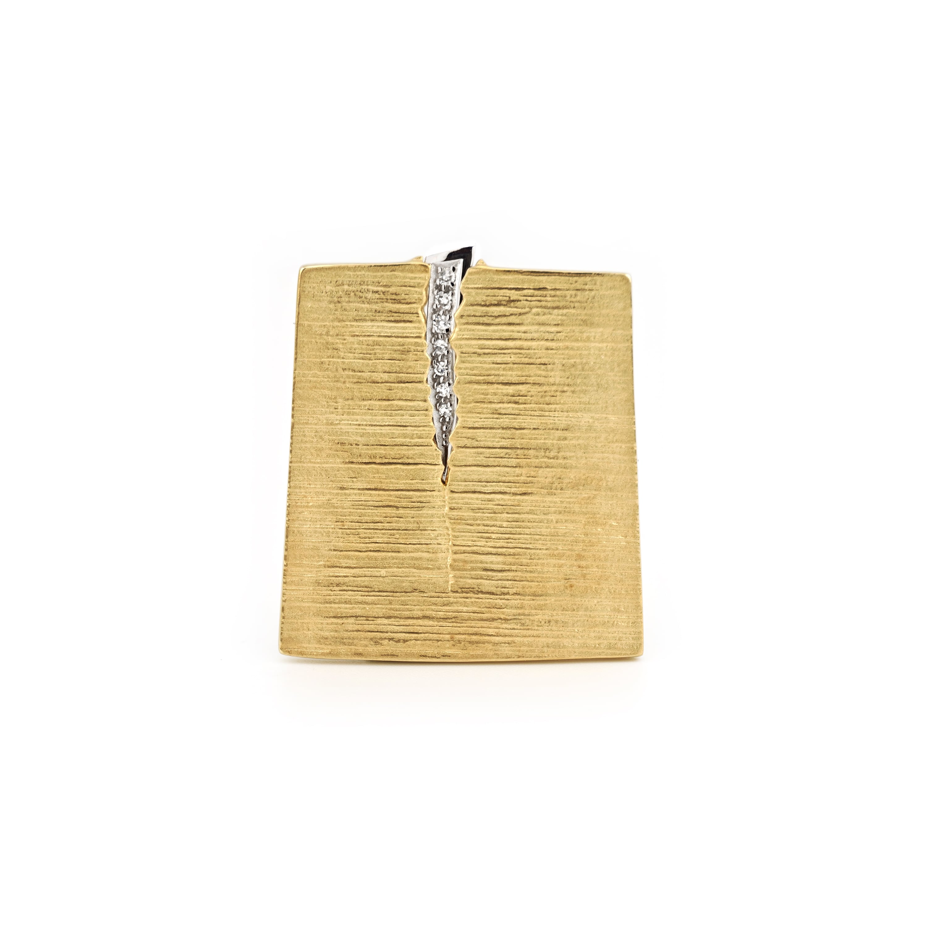Designer Anhänger / Brosche Gold mit Diamant