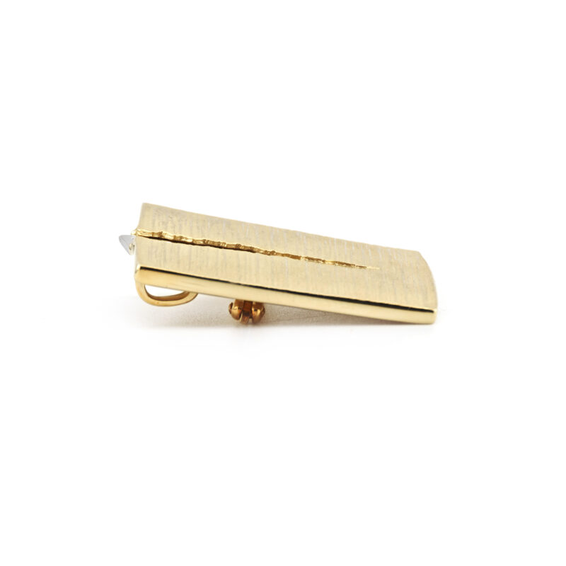 Designer Anhänger / Brosche Gold mit Diamant