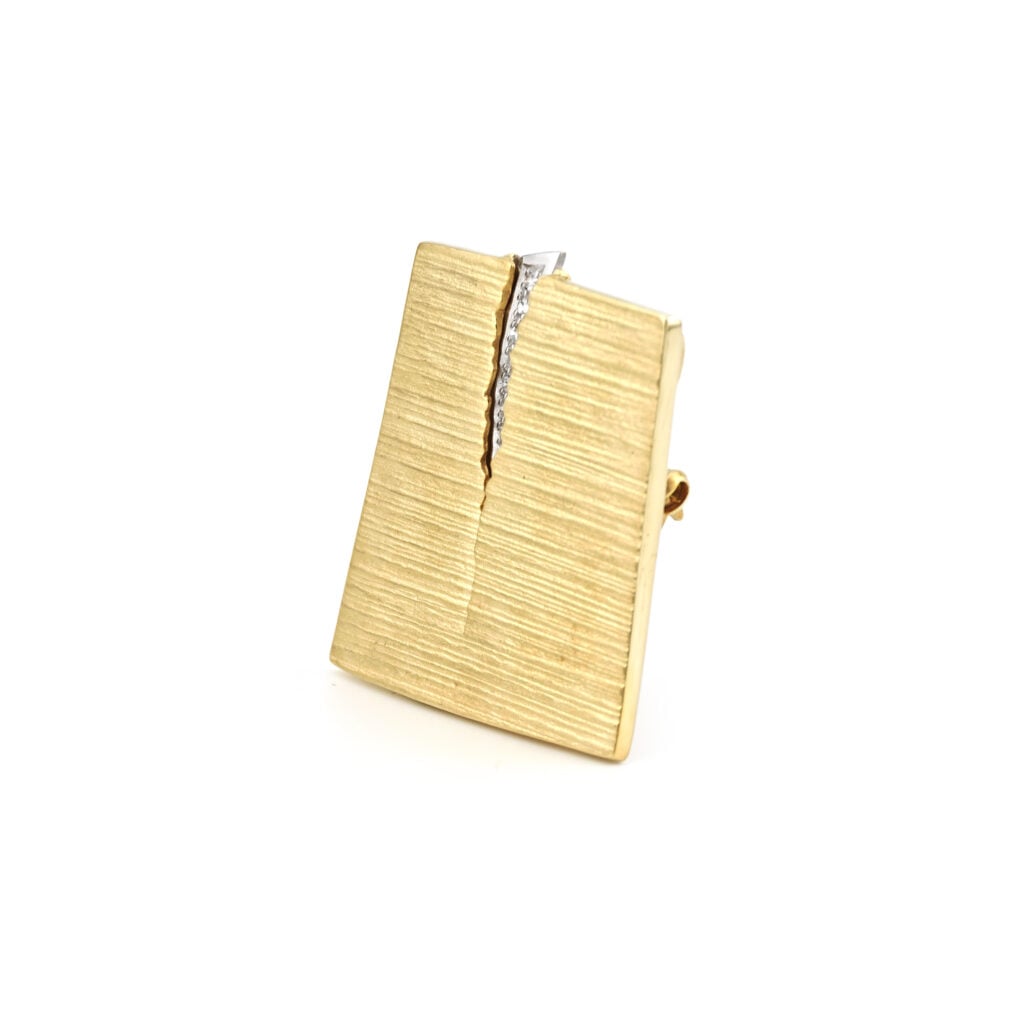 Designer Anhänger Brosche Gold mit Diamant (4)