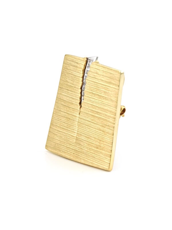 Designer Anhänger Brosche Gold mit Diamant (4)