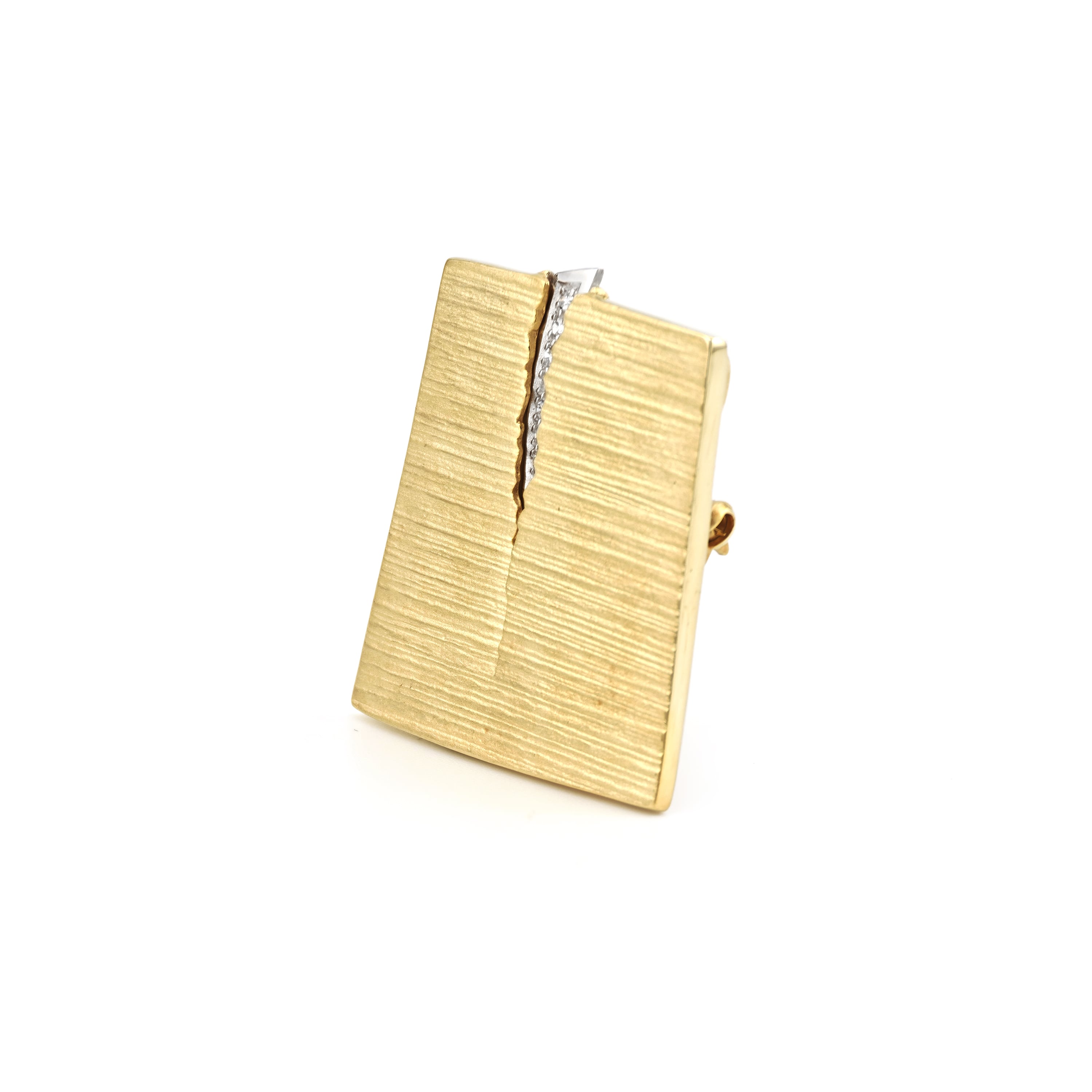 Designer Anhänger Brosche Gold mit Diamant (4)