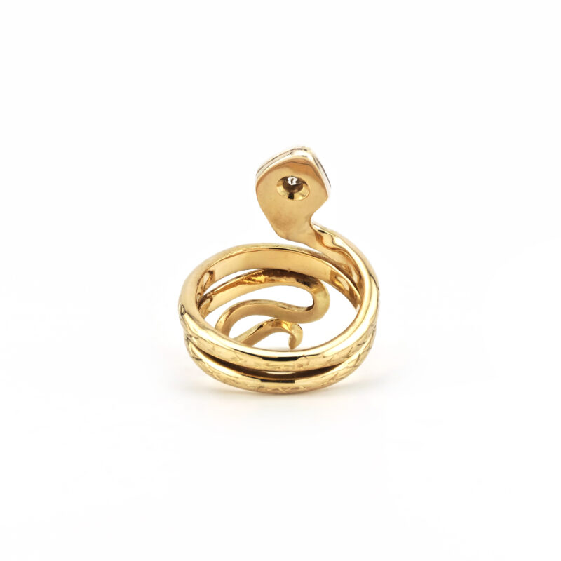 Edler Schlangenring massiv 585er Gold mit Diamant 4 Edler Schlangenring massiv 585er Gold mit Diamant