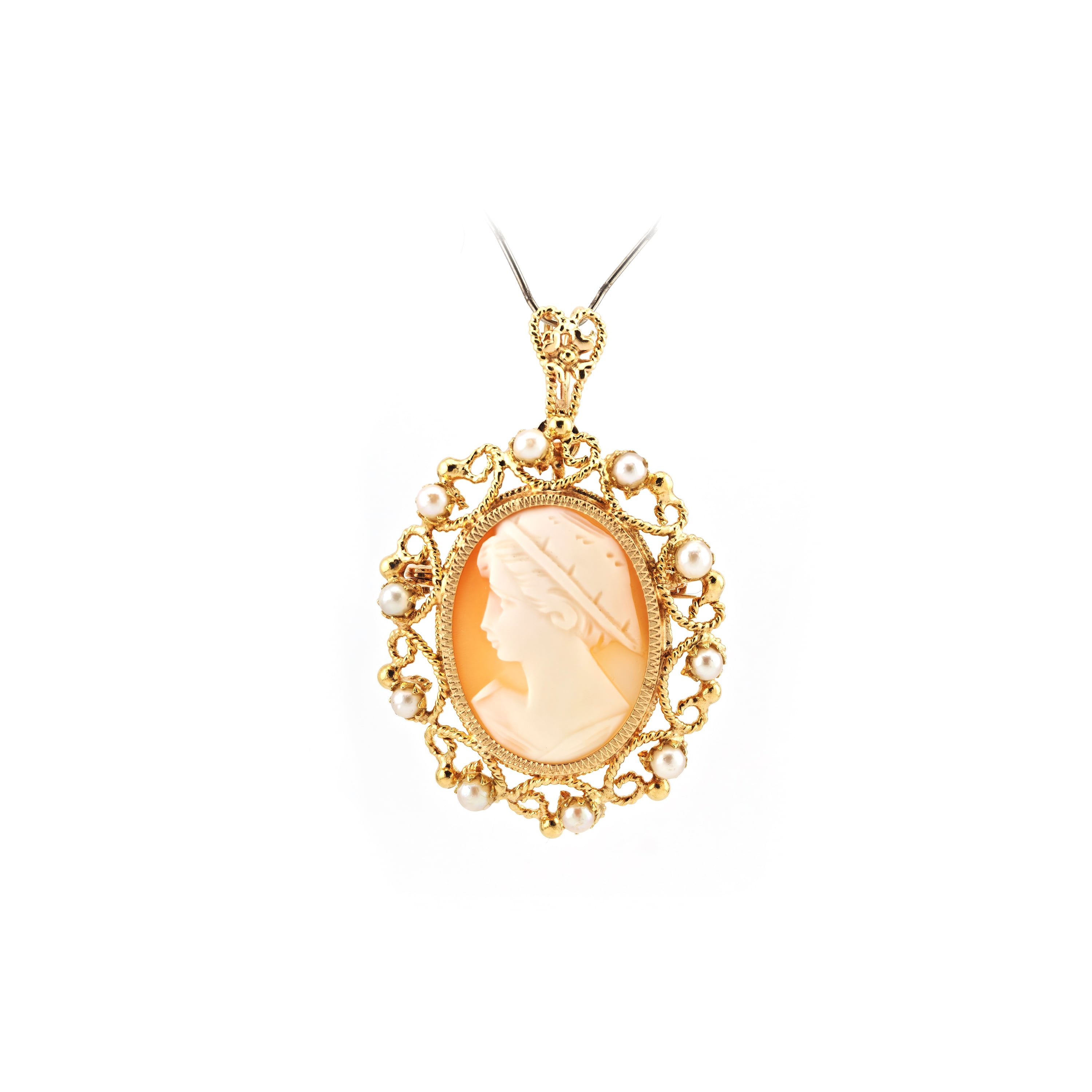 Eleganter Vintage Anhänger Brosche aus 750er Gold 6 Eleganter Vintage Anhänger Brosche aus 750er Gold (1)