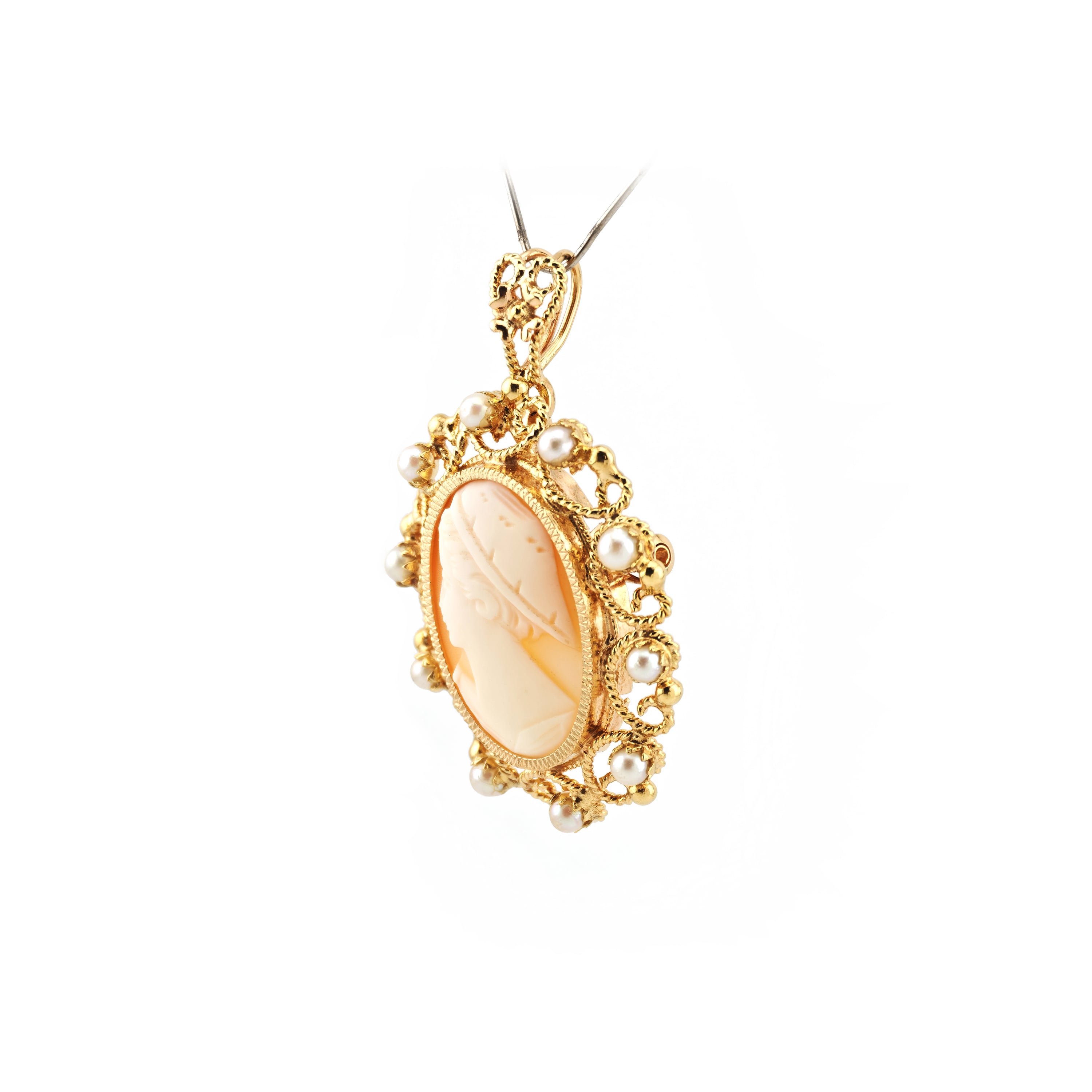 Eleganter Vintage Anhänger Brosche aus 750er Gold (4)