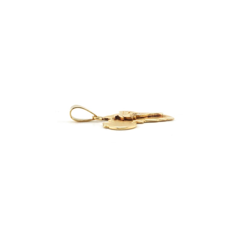 Afrika Anhänger mit Palme 750er Gold mit Diamant 4 Afrika Anhänger mit Palme 750er Gold mit Diamant