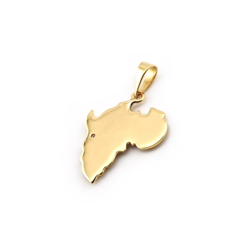 Afrika Anhänger mit Palme 750er Gold mit Diamant 3 Afrika Anhänger mit Palme 750er Gold mit Diamant