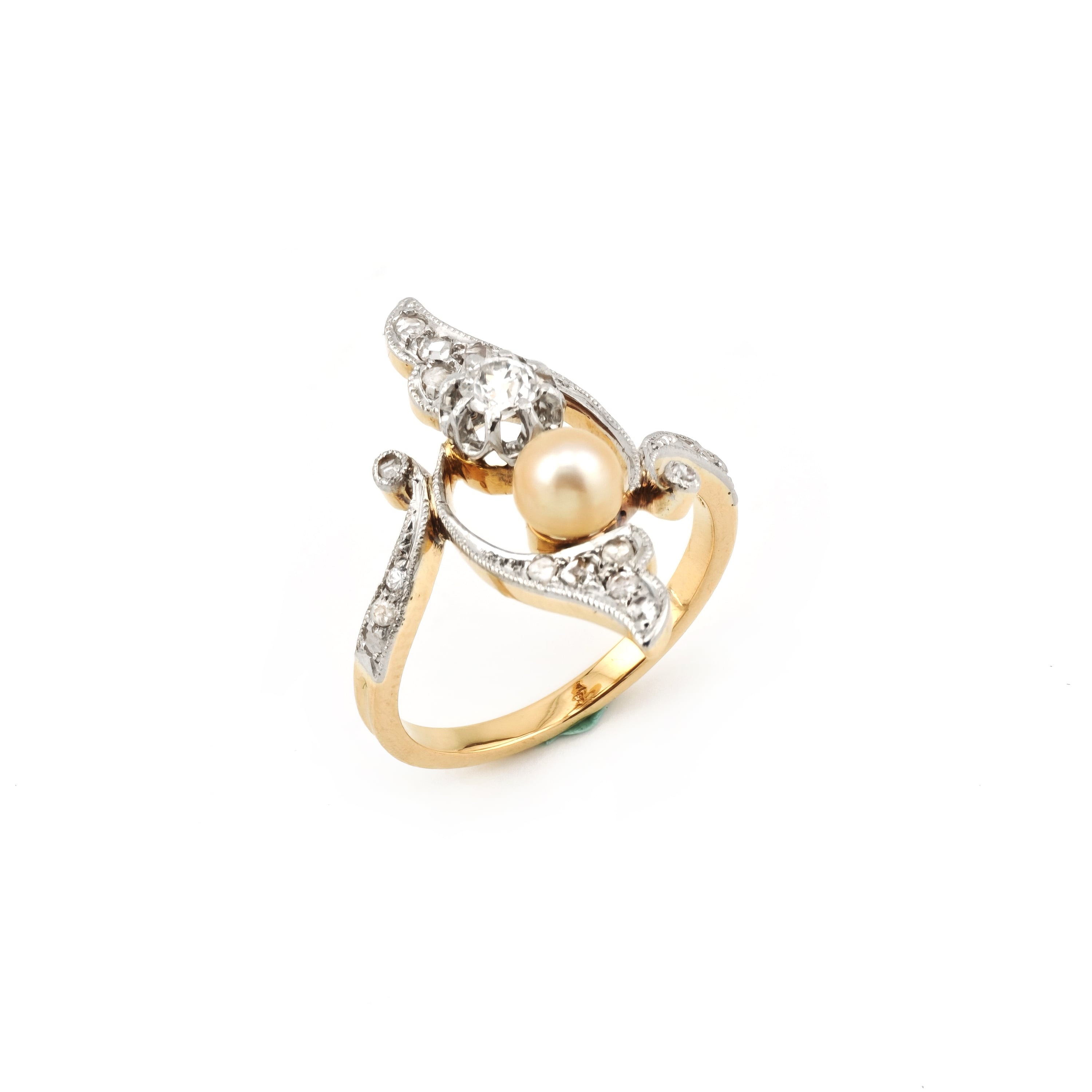 Belle Époque Diamantring 750er Gold um 1900 8 Belle Époque Diamantring 750er Gold um 1900 (1)
