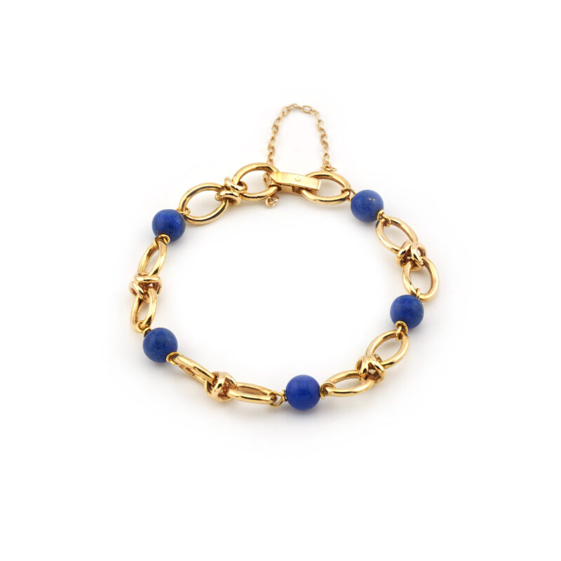 Edles Lapislazuli Knoten Armband 750er Gold 1 Edles Lapislazuli Knoten Armband 750er Gold