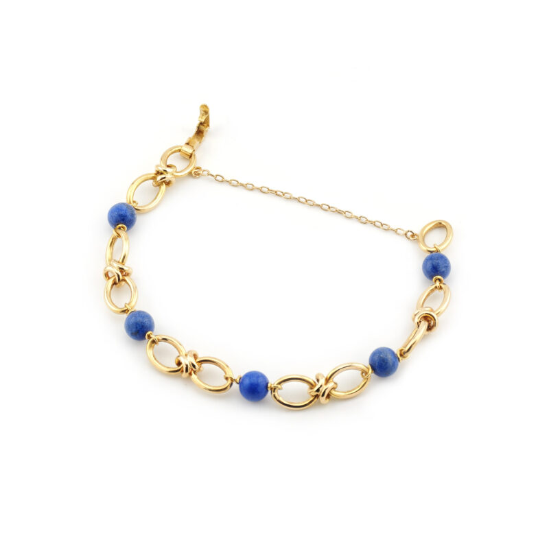 Edles Lapislazuli Knoten Armband 750er Gold 4 Edles Lapislazuli Knoten Armband 750er Gold