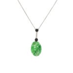 Jade Collier Niederlande um 1955 585er Gold