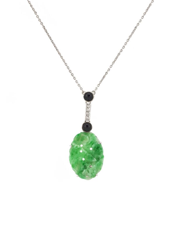 Jade Collier Niederlande um 1955 585er Gold