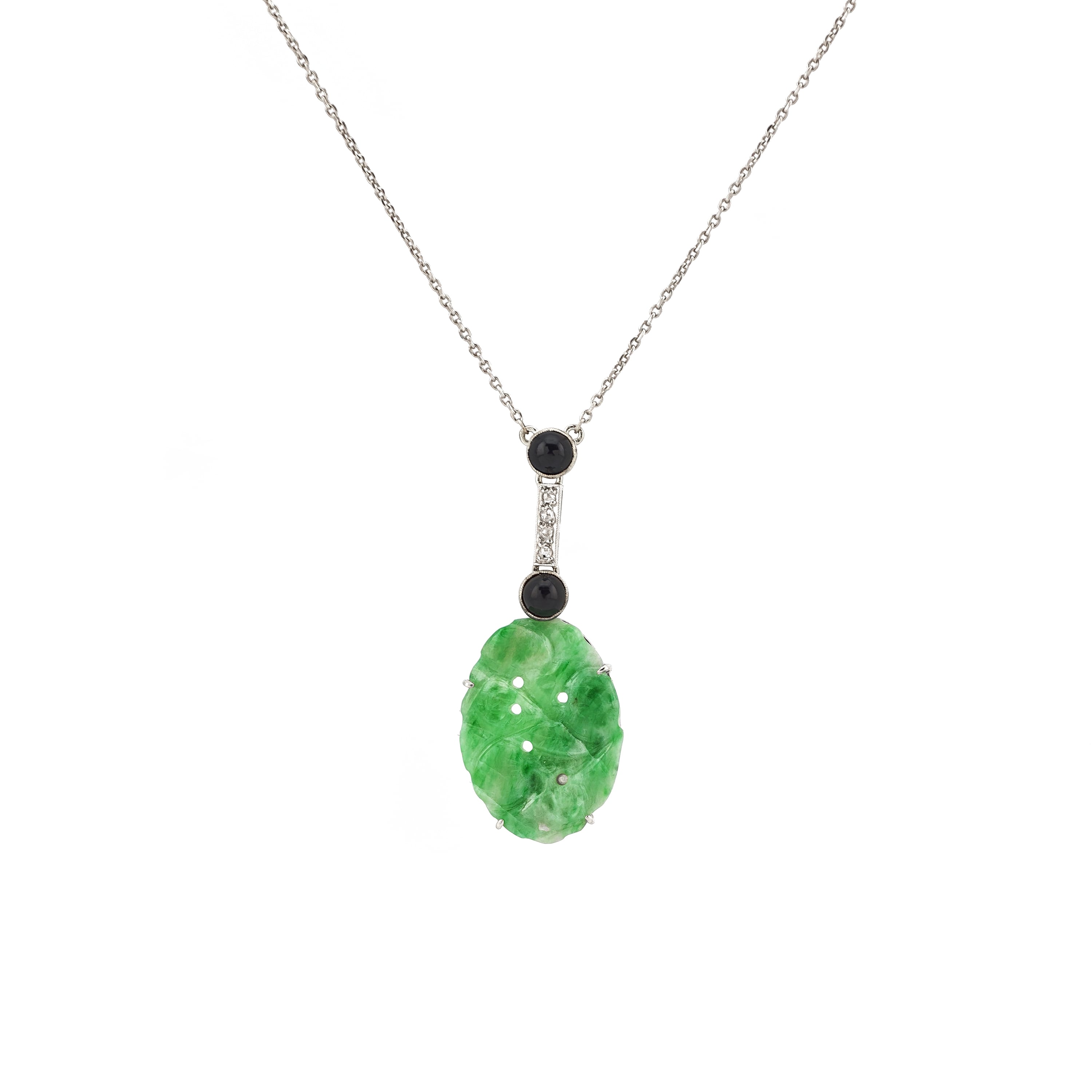 Jade Collier Niederlande um 1955 585er Gold
