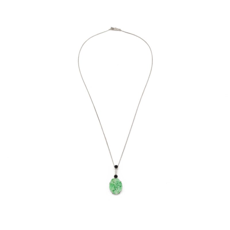 Jade Collier Niederlande um 1955 585er Gold 5 Jade Collier Niederlande um 1955 585er Gold