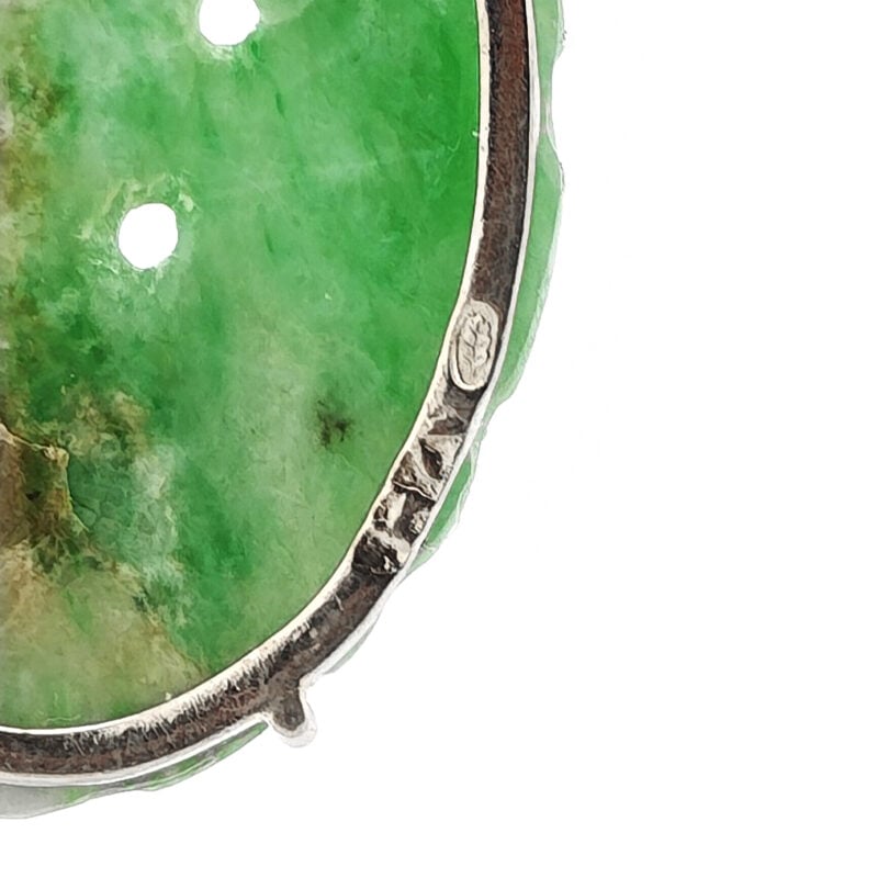 Jade Collier Niederlande um 1955 585er Gold 4 Jade Collier Niederlande um 1955 585er Gold