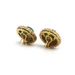 Jade Vintage Ohrringe mit Saatperlen 585er Gold