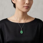 Jade Collier Niederlande um 1955 585er Gold