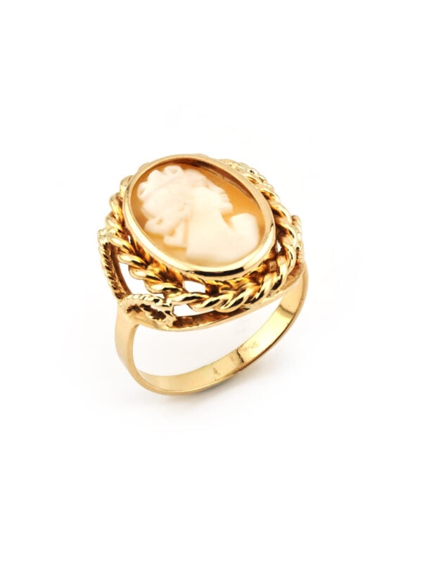 Mid Century / Vintage Kamee Ring 750er Gold