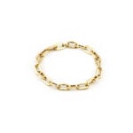Paperclip / Anker Armband halbmassiv 585er Gold