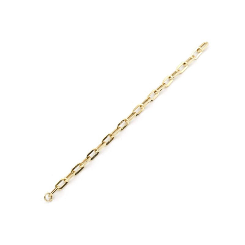 Paperclip / Anker Armband halbmassiv 585er Gold 4 Paperclip / Anker Armband halbmassiv 585er Gold