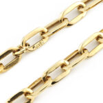 Paperclip / Anker Armband halbmassiv 585er Gold