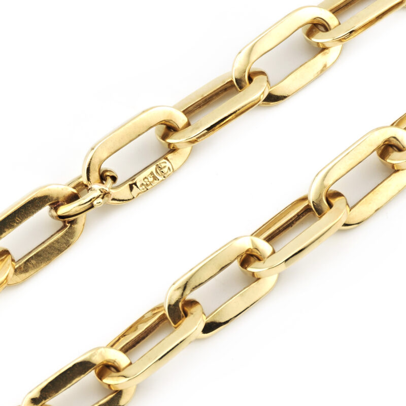 Paperclip / Anker Armband halbmassiv 585er Gold 3 Paperclip / Anker Armband halbmassiv 585er Gold