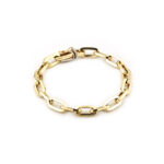 Paperclip Armband Italien halbmassiv 585er Gold