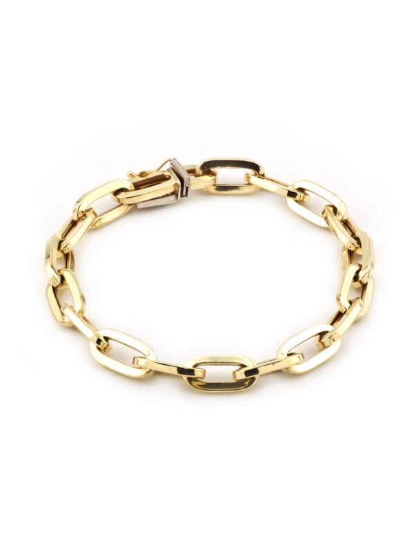 Paperclip Armband Italien halbmassiv 585er Gold