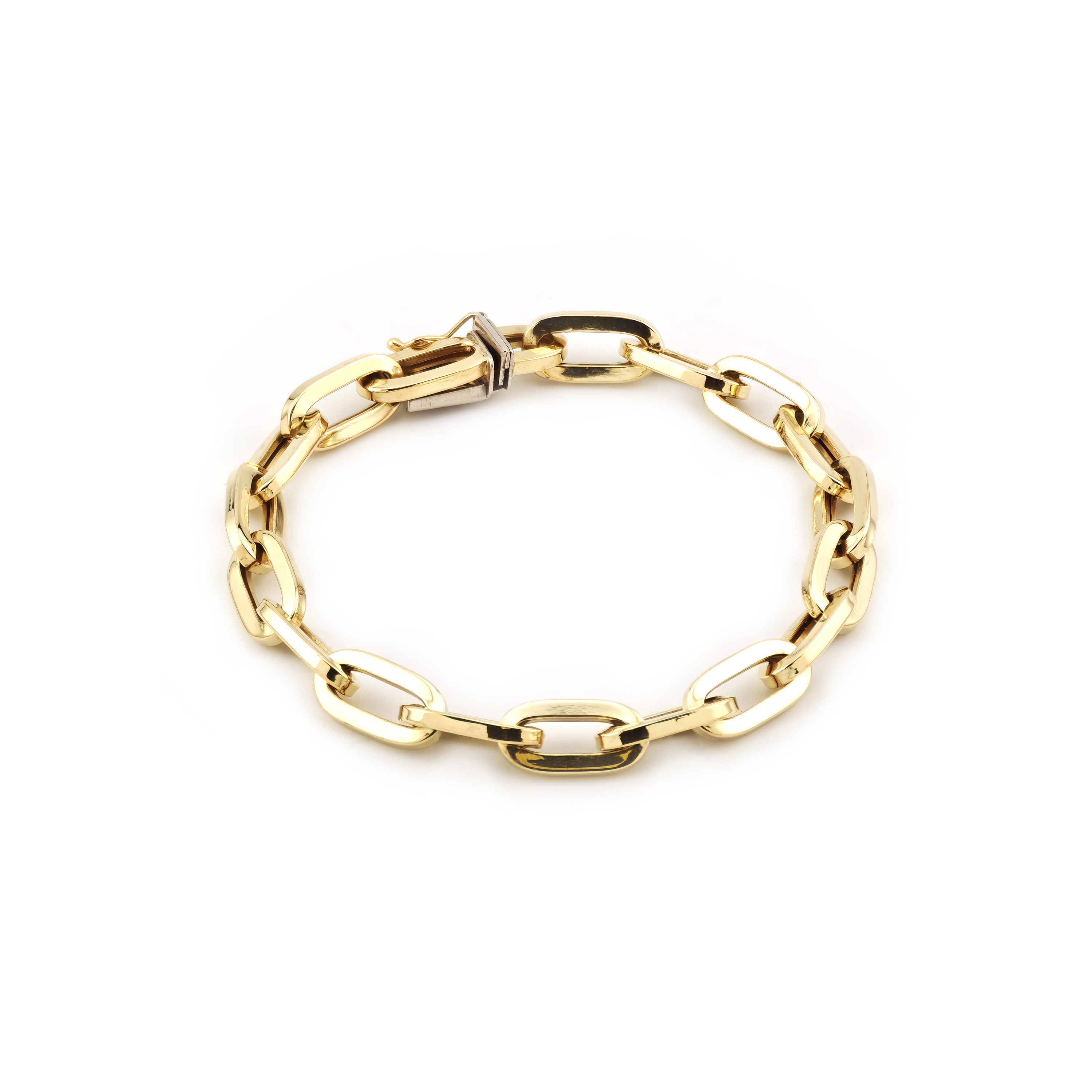 Paperclip Armband Italien halbmassiv 585er Gold 6 Paperclip Armband Italien halbmassiv 585er Gold (1)