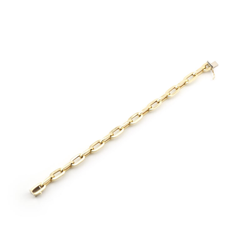 Paperclip Armband Italien halbmassiv 585er Gold 4 Paperclip Armband Italien halbmassiv 585er Gold