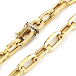 Paperclip Armband Italien halbmassiv 585er Gold