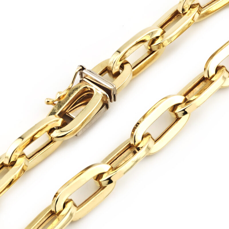 Paperclip Armband Italien halbmassiv 585er Gold 3 Paperclip Armband Italien halbmassiv 585er Gold