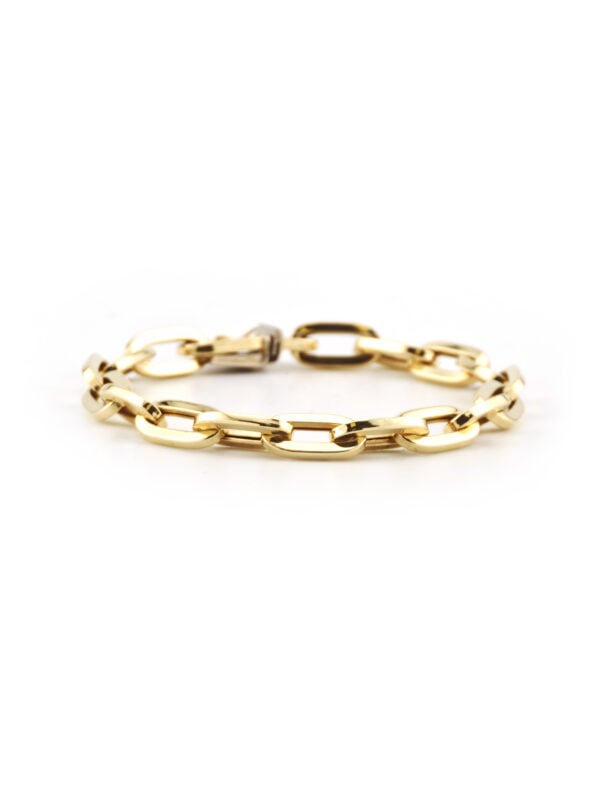 Paperclip Armband Italien halbmassiv 585er Gold (4)