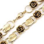 Romantisches Rosenblüten Armband Gelbgold