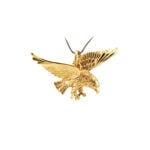 Adler Anhänger 3D mit Rundöse Gold
