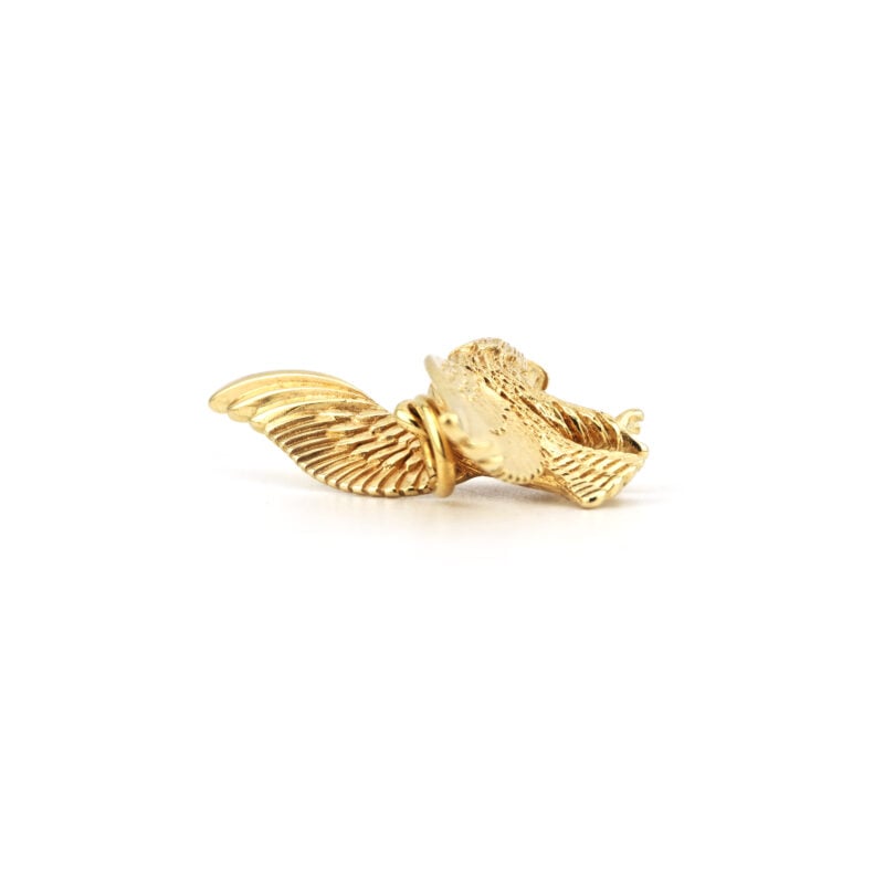 Adler Anhänger 3D mit Rundöse Gold 4 Adler Anhänger 3D mit Rundöse Gold