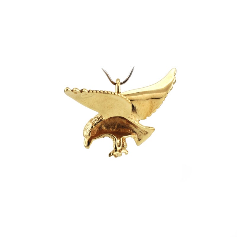 Adler Anhänger 3D mit Rundöse Gold 3 Adler Anhänger 3D mit Rundöse Gold