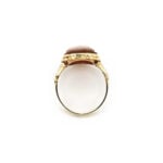 Antik Ring Historismus mit Lagenachat 585er um 1900