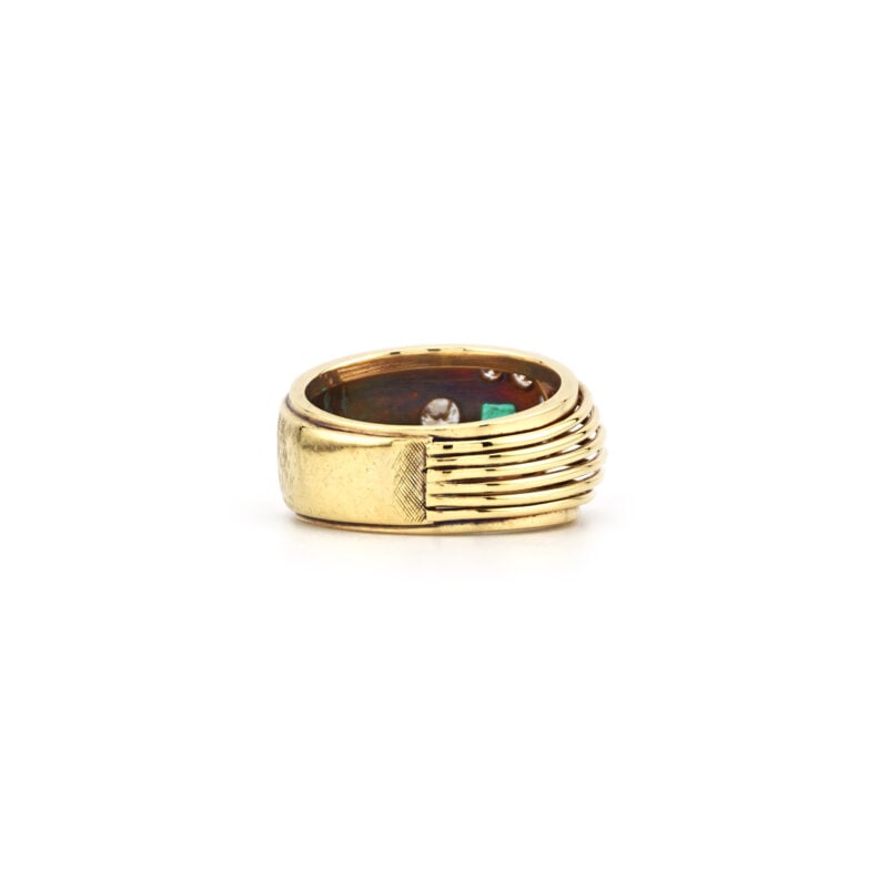 Edler Vintage Smaragd / Diamant Ring 585er Gold