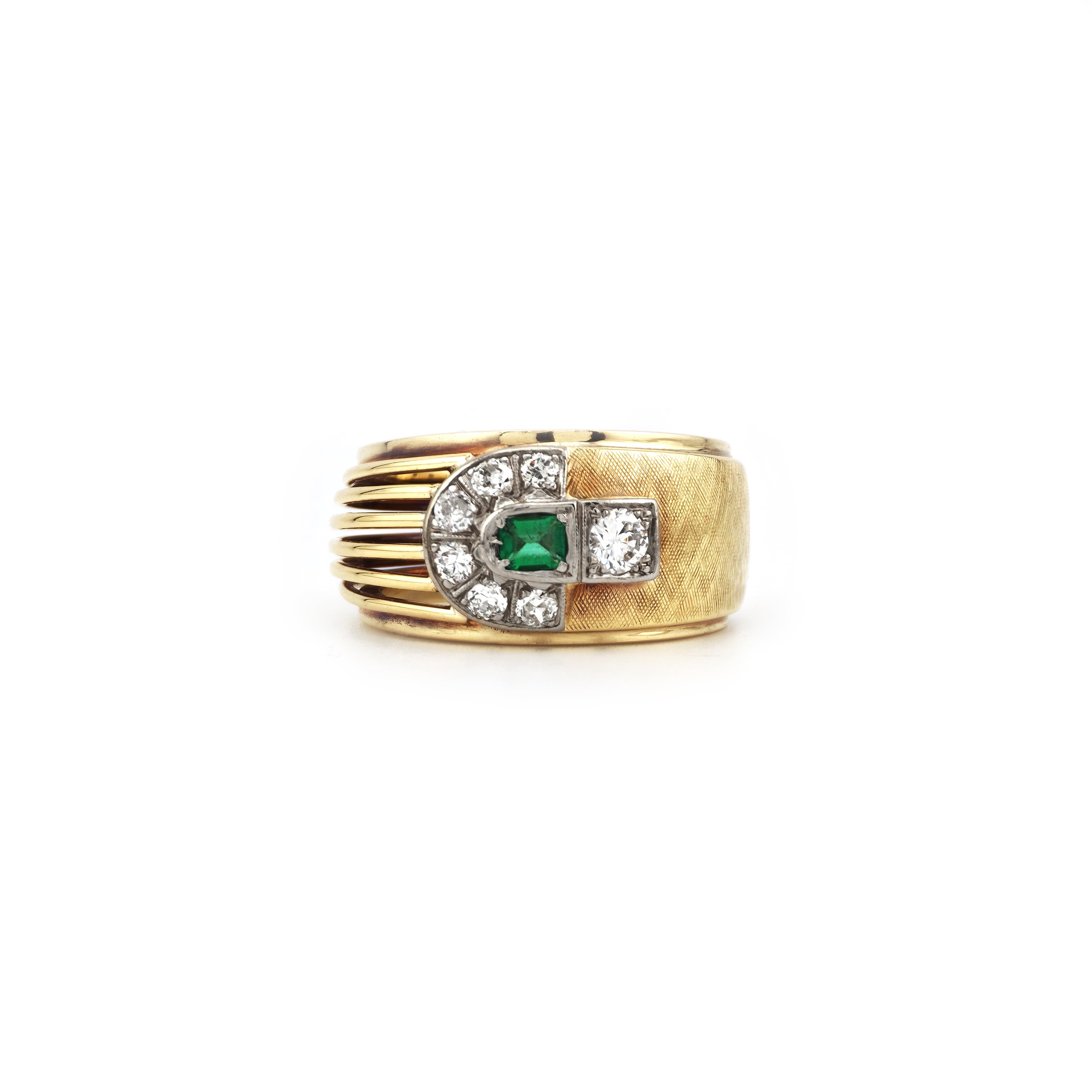 Edler Vintage Smaragd Diamant Ring 585er Gold (5)