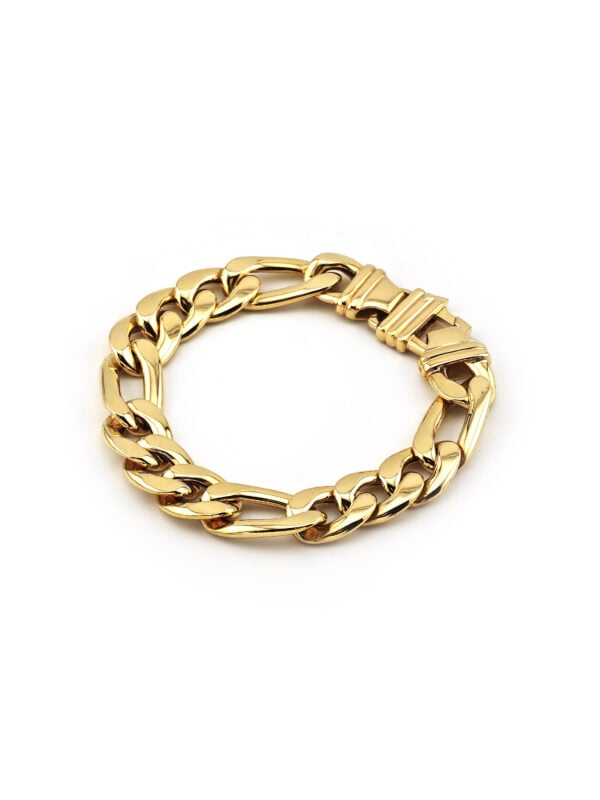 Figaro Armband 13 mm Breit 750er Gold
