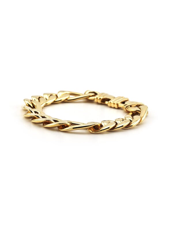 Figaro Armband 13 mm Breit 750er Gold (4)