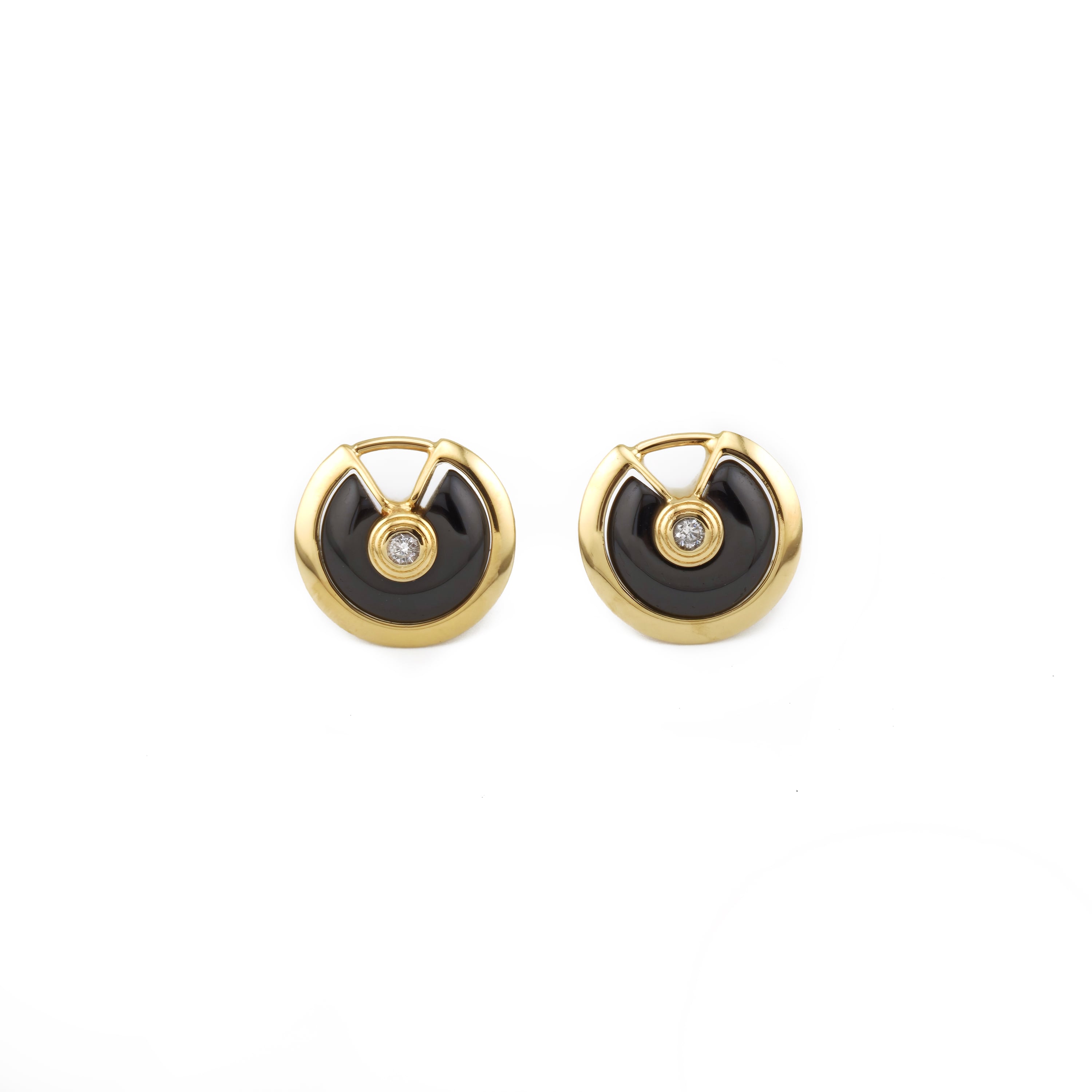 Runde Ohrringe Gatsby Style 585er Gold