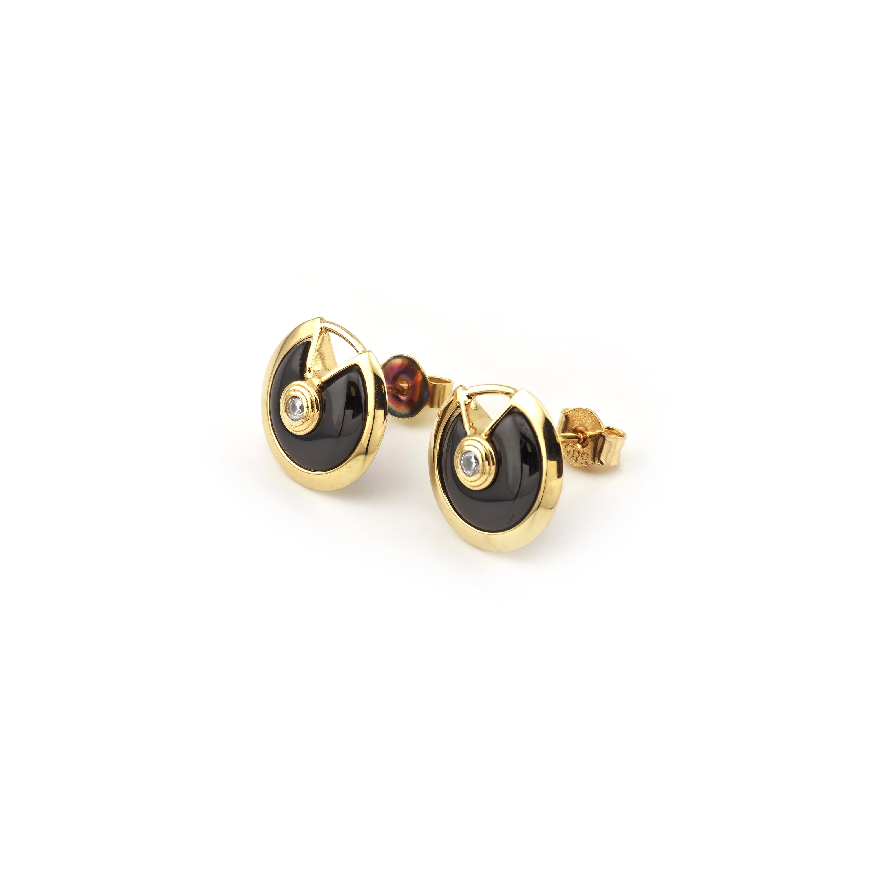 Runde Ohrringe Gatsby Style 585er Gold (4)
