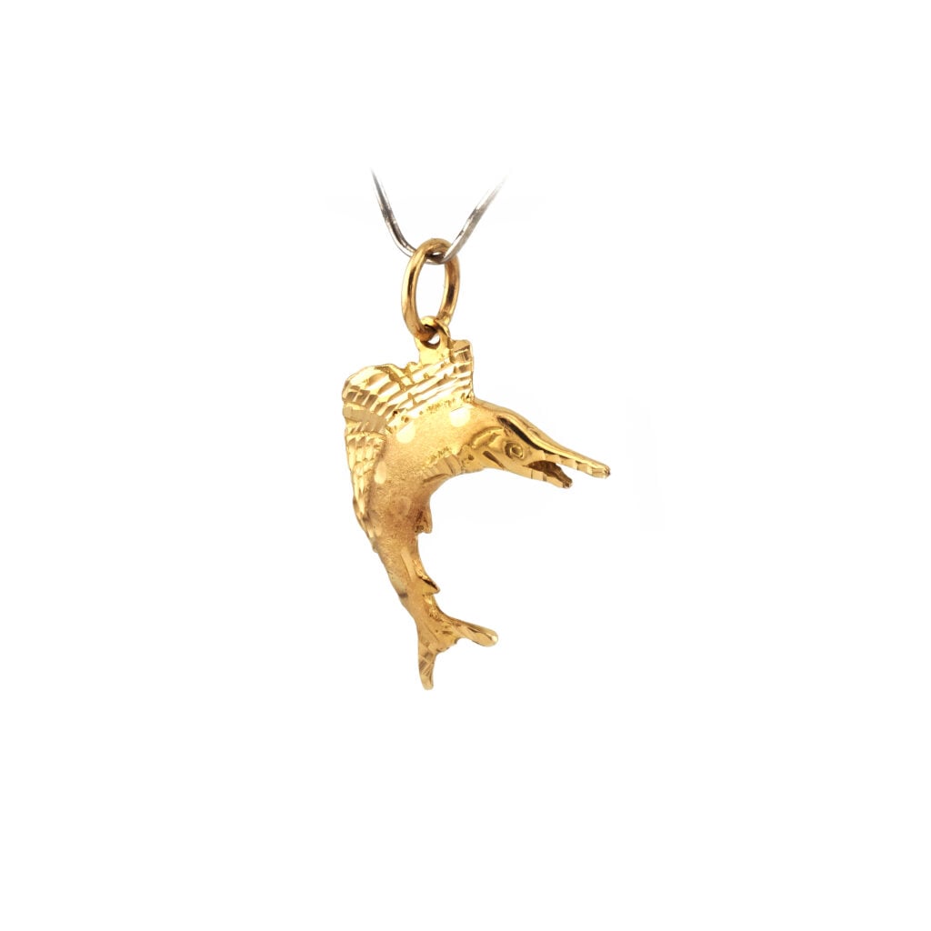 Schwertfisch Anhänger 3D 750er Gold (4)