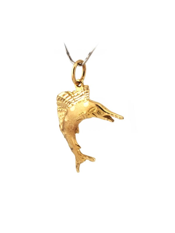 Schwertfisch Anhänger 3D 750er Gold (4)