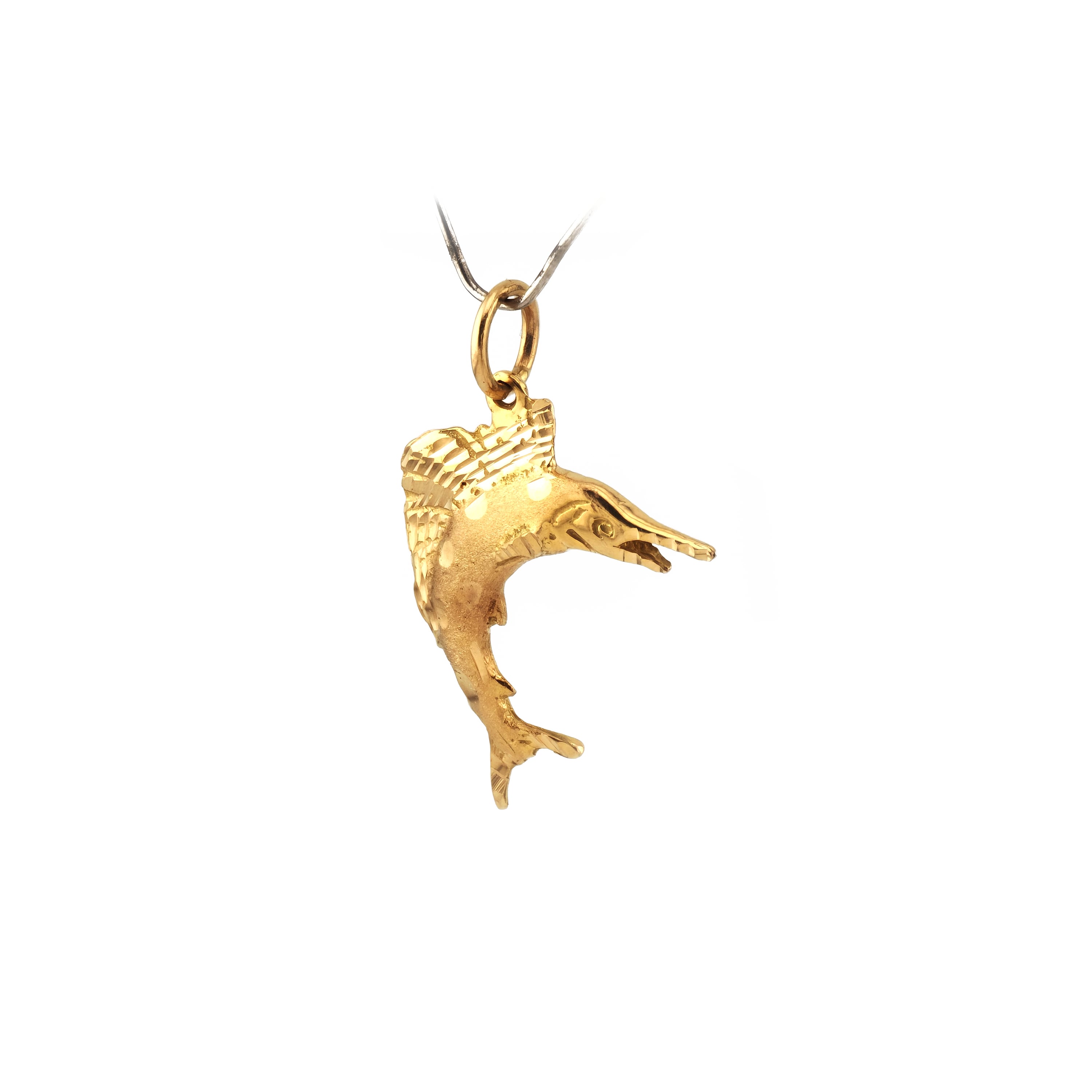 Schwertfisch Anhänger 3D 750er Gold (4)