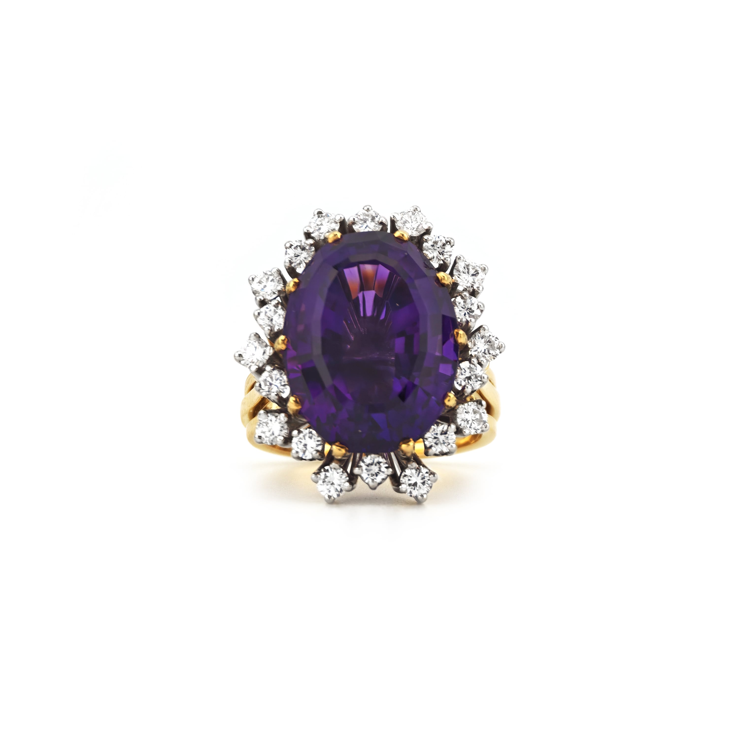 Home Juwelier Göze 19 Statement Amethyst Diamant Ring 750er Gold 1,07 ct (5)